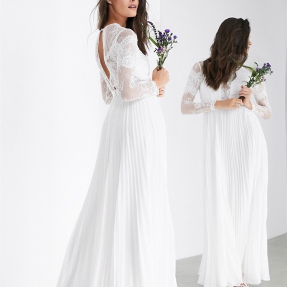 ASOS  Iris long sleeve lace maxi wedding dress